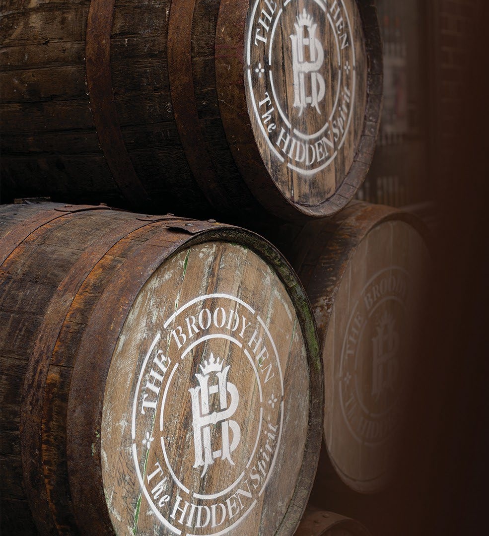 The Broody Hen oak casks from the original brochure