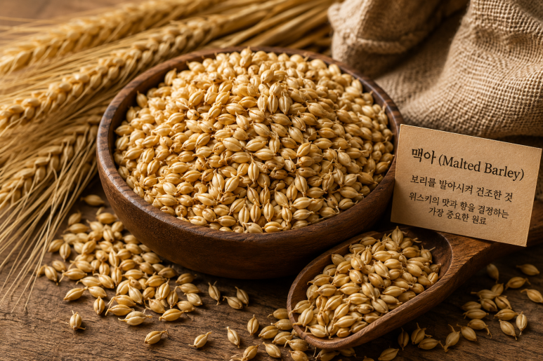 Single malt begins with malted barley